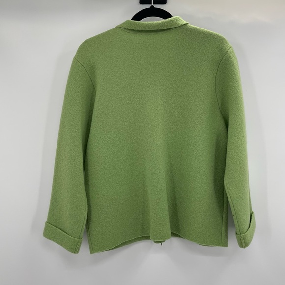 Women’s Eileen fisher wool green blazer jacket size petite medium - Picture 6 of 9